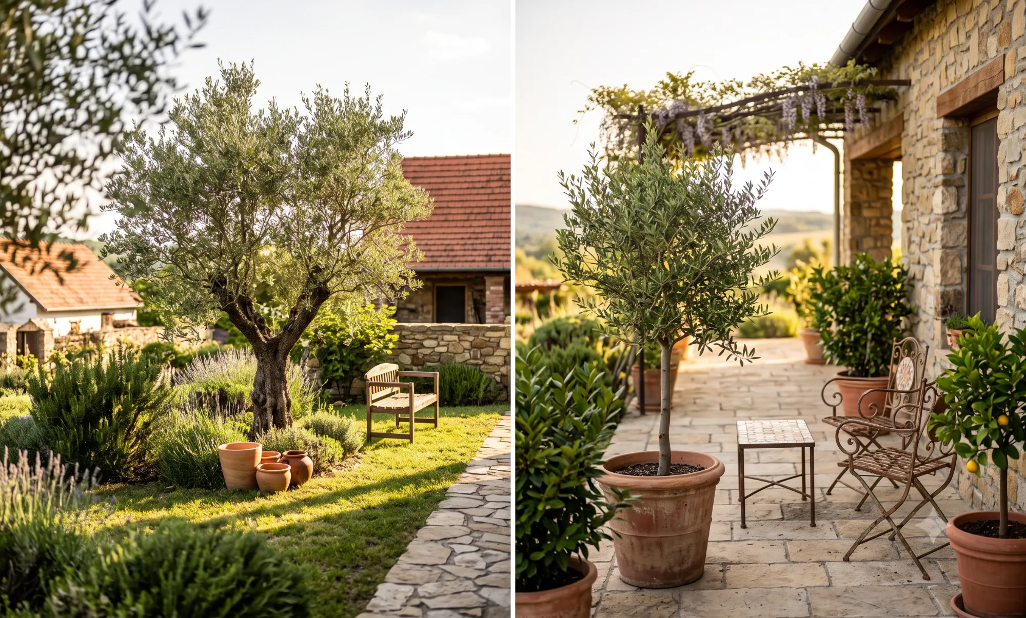 Olive tree in the garden and on the terrace: a Mediterranean atmosphere that gets more beautiful year by year